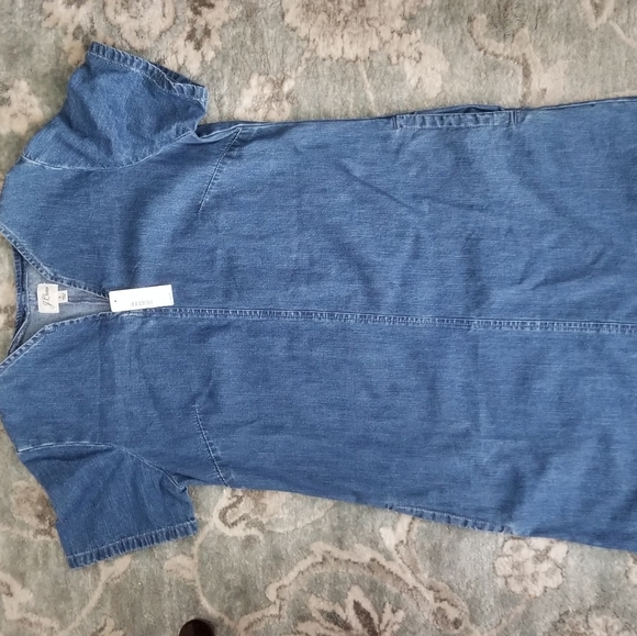 J. Crew Denim V-Neck shift Dress - Picture 3 of 7